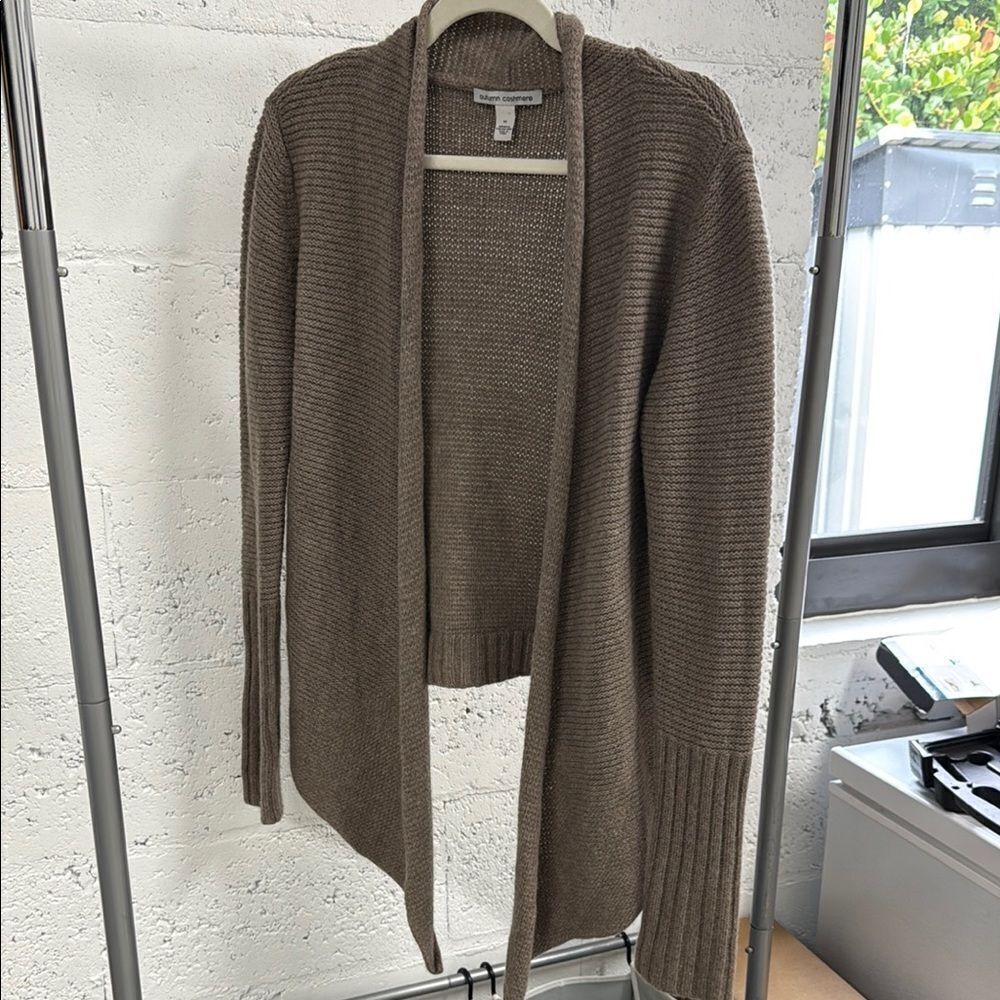 Women's Brown Open-Front Sweater AUTUMN CASHMERE
